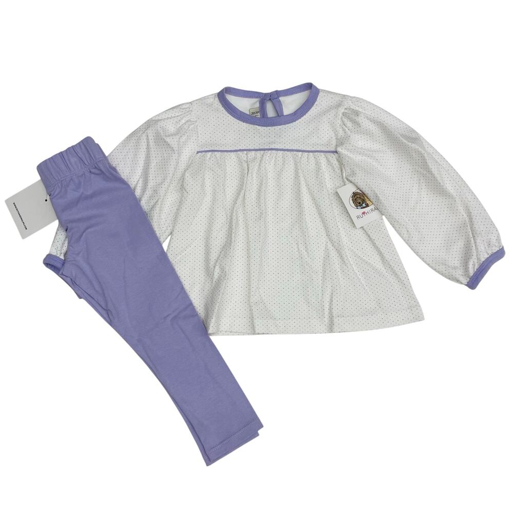 NWT Ruth & Ralph Size 5 Lavender Polka Dot Set